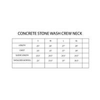 Concrete Stone Washed Crewneck Sweater